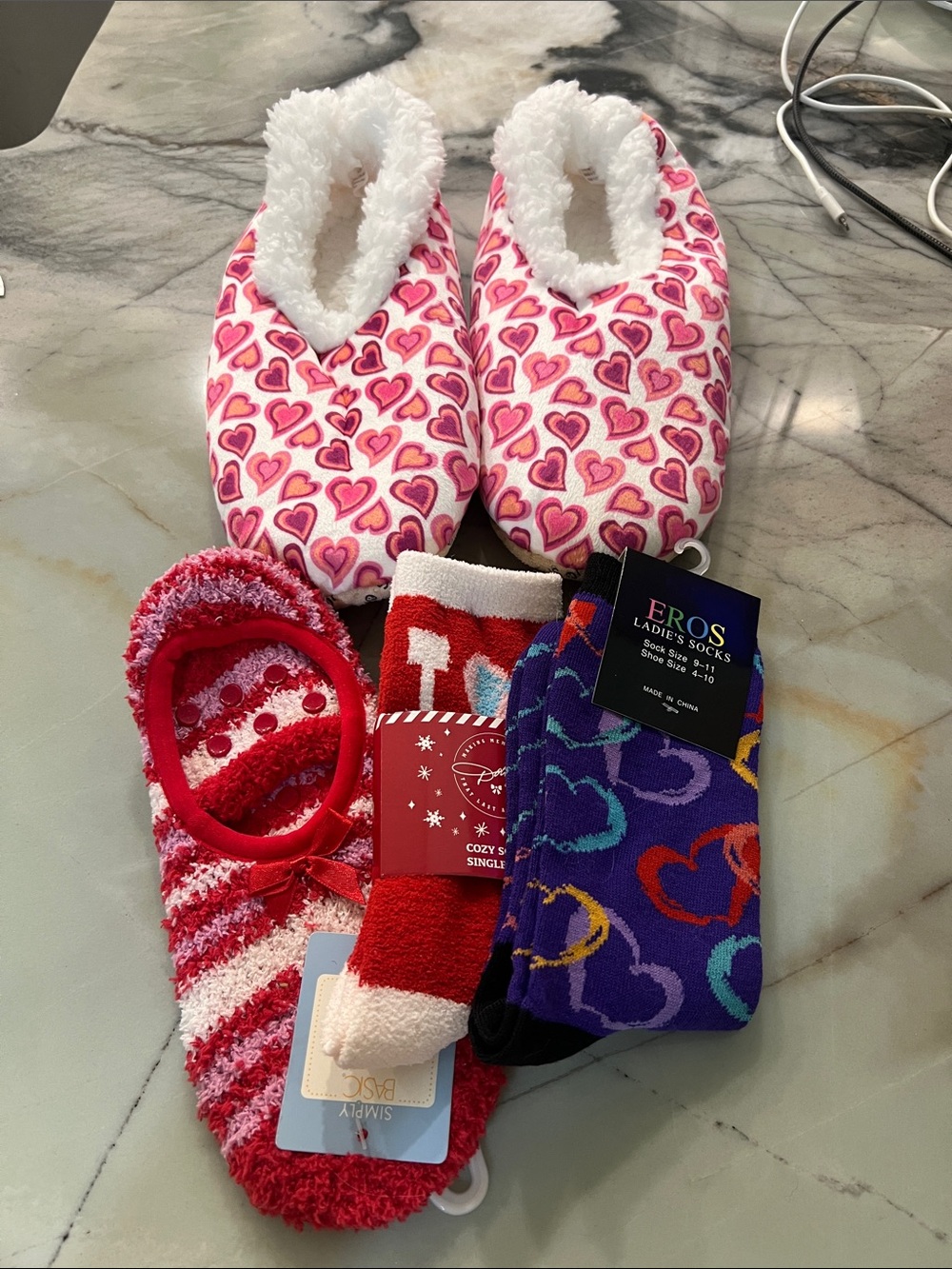 Valentine’s Plush Slipper-Sock Bundle